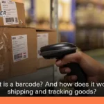 What is the barcode on shipping parcels and what is its importance?